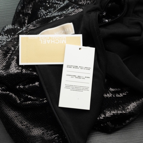 MICHAEL Michael Kors. Solid Sequin Midi Dress. - Picture 14 of 14